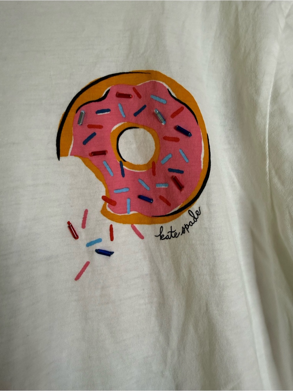 kate spade White Logo Crewneck Tee - Picture 2 of 4